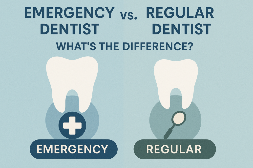 Emergency dentist vs regular dentist – understanding urgent and routine dental care in Edmonton