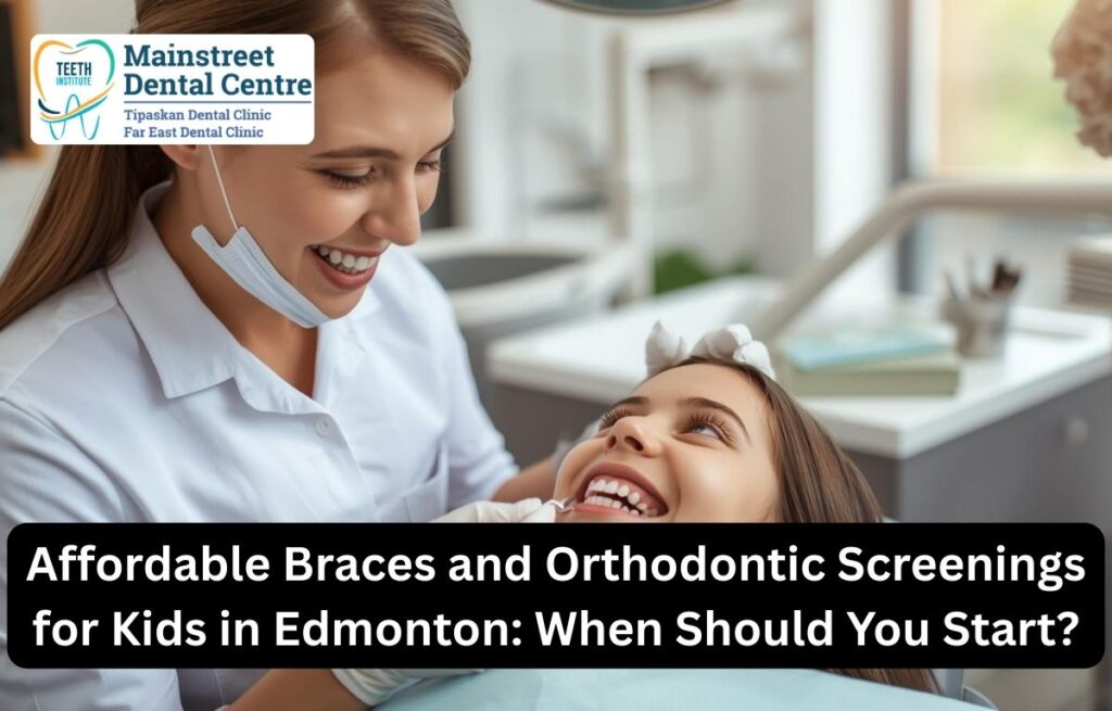 Kids braces treatment consultation in Edmonton dental clinic