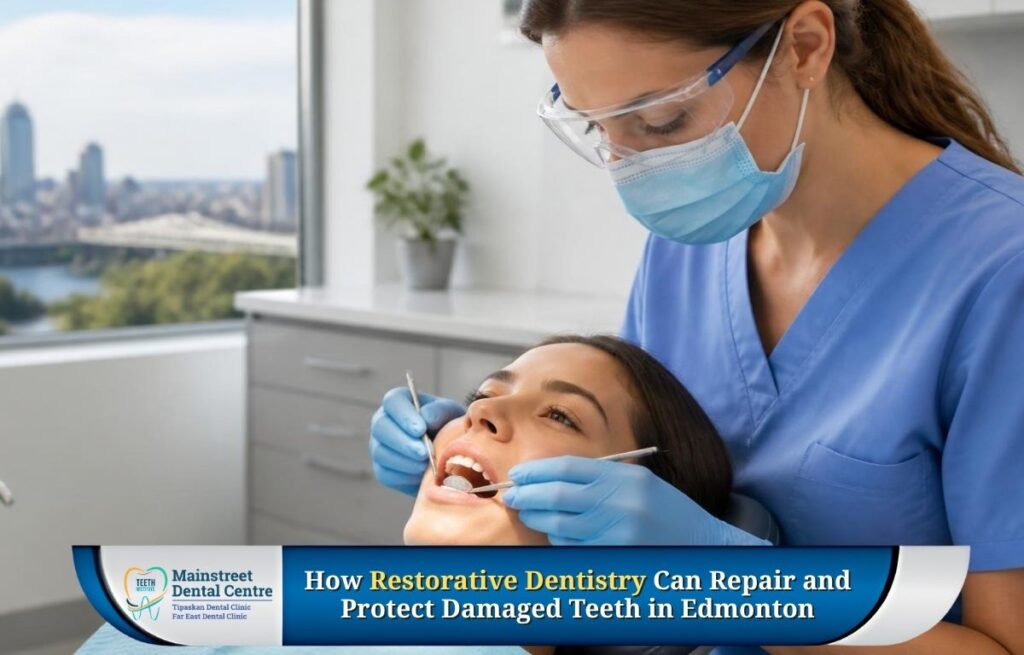 Restorative dentistry for damaged teeth in Edmonton